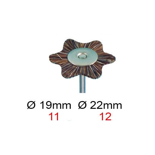 Polishing Brush STAR Shape Medium- Grey 22mm LARGE (Pkt of 12)