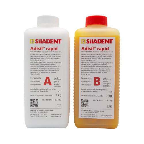 Adisil Rapid Duplicating Silicone A&B 1:1, 2x6kg
