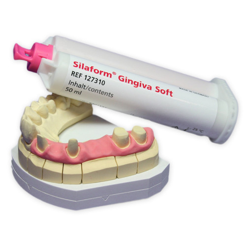 Silaform Gingiva SOFT(2x50ml+12 mix tips)40 Shore A Hardness
