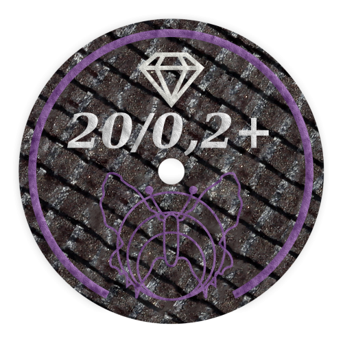 Motyl Reinforced Cut Off Discs 20x 0.2mm Pk10 for Porcelain, Zr Oxide and Li Disilicate NOTE: 2 LAYER