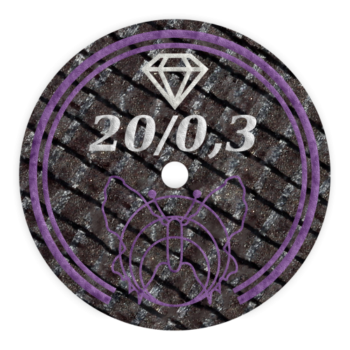 Motyl Diamond Cut Off Discs 20x 0.3mm Pk10 for Porcelain, Zr Oxide and Li Disilicate