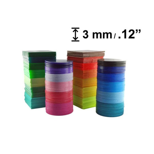 Mouthguard Blanks EVA 3mm Round 120mm Diam. Dual Laminate Soft/Hard 1+2mm - each