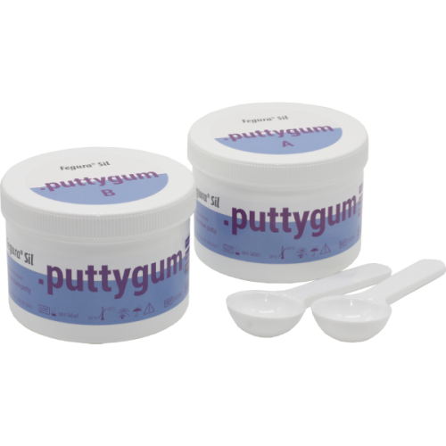 Fegura Sil Putty 1:1 1kg A+B Shore 70 (A- White B- Violet)