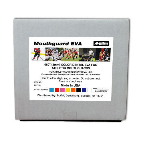 SURE Mouthguard Blanks EVA 2mm SQUARE Soft Clear 125mm 10pk