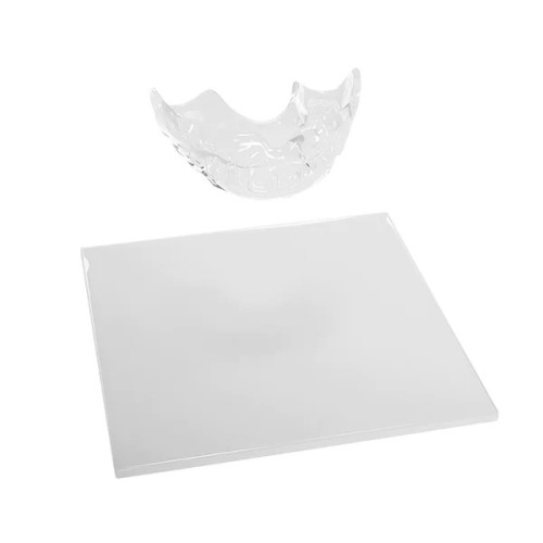 SURE Mouthguard Blanks EVA 1mm SQUARE Soft Clear 125mm each