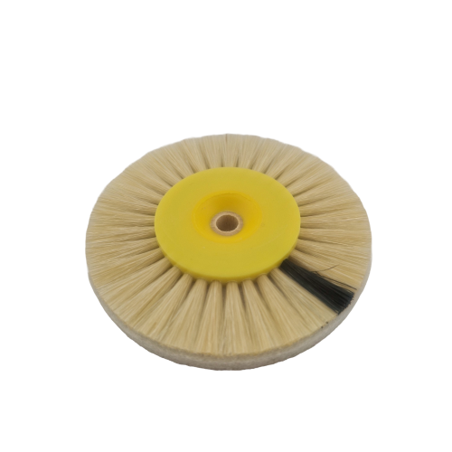 Hatho White Brush with Sponge Yellow Plastic Centre (80mmx2 row) Pkt 12