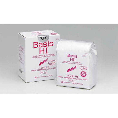 Basis Hi High Impact Acrylic Powder V-PinkVeined 3kg (Heat Curing)