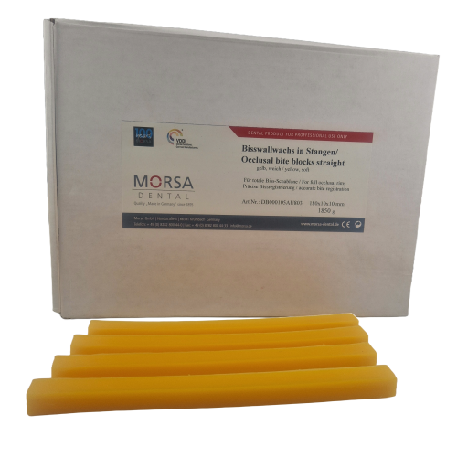 Morsa Occlusal Rim Wax Rods Yellow Soft 2kg