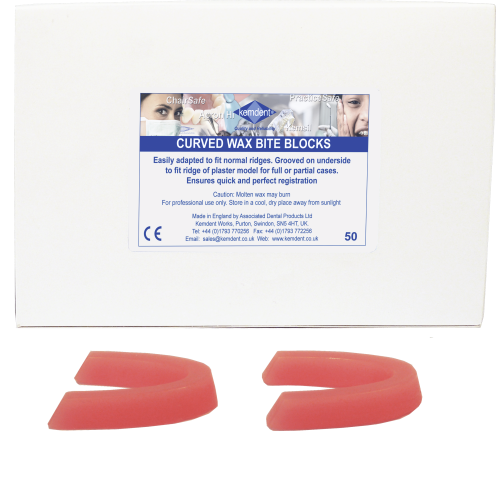 Kemdent Bite Blocks Curved Pink PK50