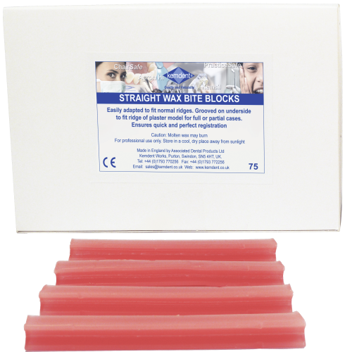 Kemdent Bite Blocks Straight Pink Pk75