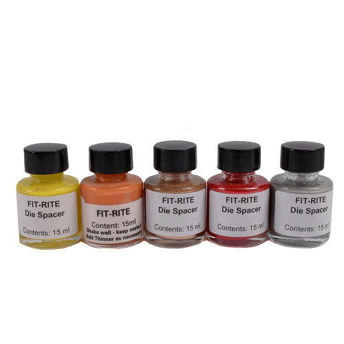 Fit-Rite Die Spacer Kit (Gold, Silver & Thinners) (Flammable)